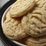 Amish sugar cookies on a plate.