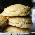 Angel Biscuits stacked on a ceramic plate