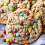 Boyfriend Cookies... oh wow, these are huge chewy, chocolatey cookies! Loaded with oats, milk chocolate, M&M'S, semi-sweet chocolate and walnuts!