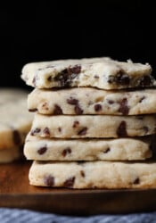 Tender, easy chocolate chip shortbread recipe