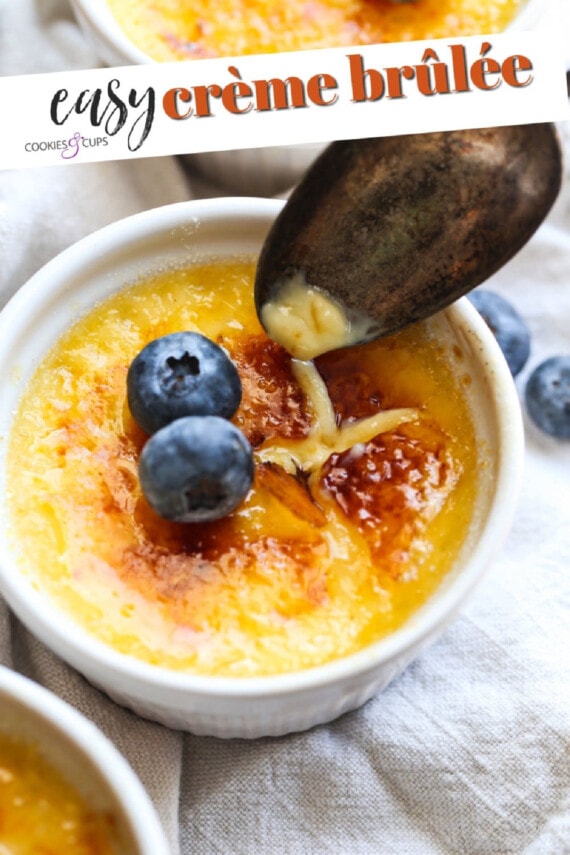 Creme Brûlée Pinterest Image with text