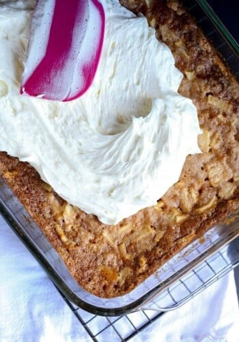 German Apple Cake with Fluffy Buttermilk Frosting